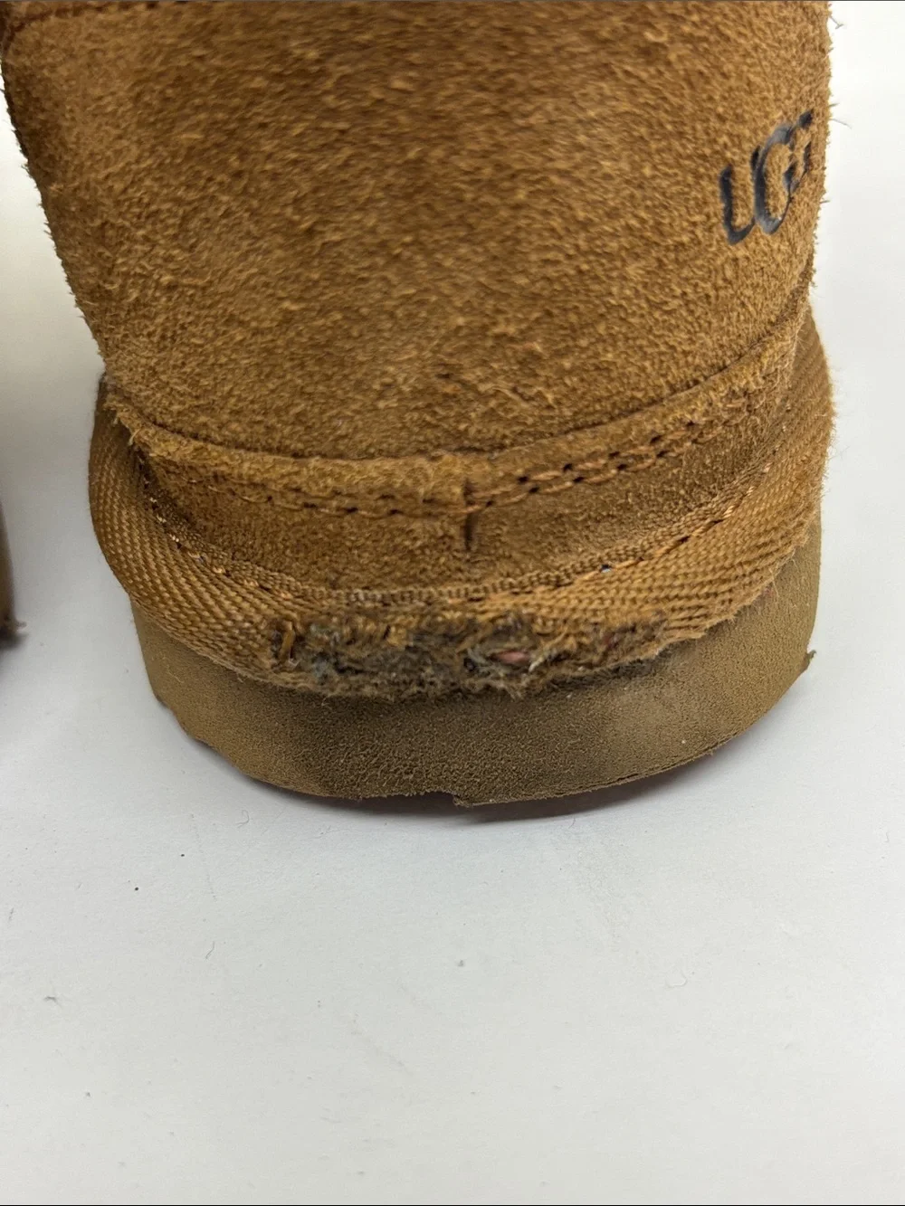 UGG Kids Brown Suede Lace-Up and zipper boots, SZ 11 for toddler boy, box 73